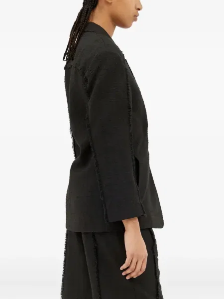 Sacou Ganni din tweed negru