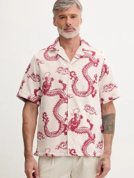 OAS košulja za muškarce od pamuka crvena