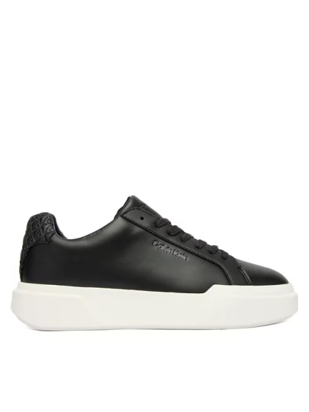 Calvin Klein Superge Chunky Cupsole Laceup Lth Bt Aop črna