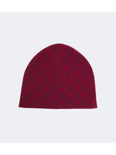 Vlnená čiapka Gucci červená