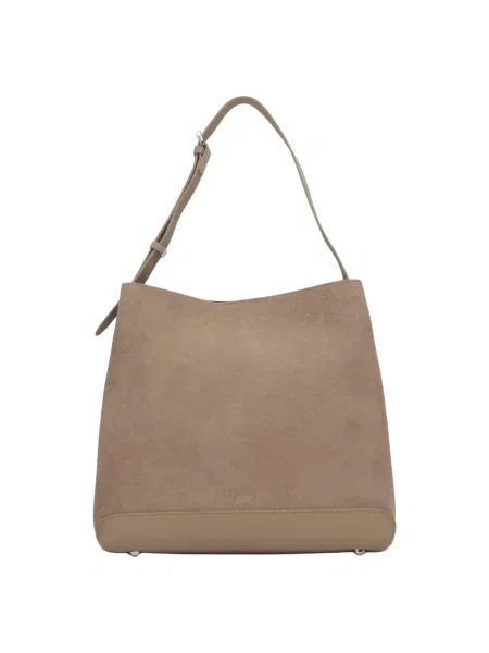 Torebka skórzana Estro skórzana beżowa