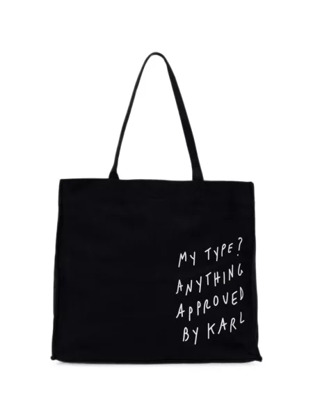 Geantă shopper Karl Lagerfeld Jeans cu imagine negru
