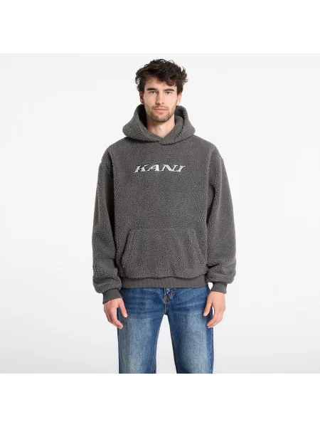 Суитшърт Karl Kani Kani Silver Teddy Hoodie Grey S сиво