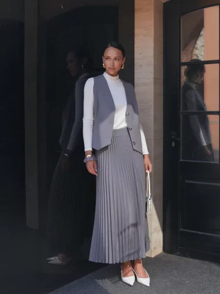 Спідниця максі Seventeen бавовна/віскоза сірий