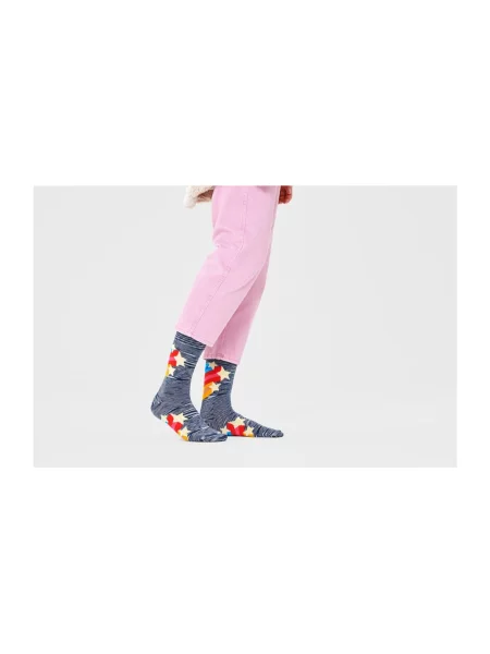Happy Socks Shooting Stars Sock Unisex Skarpetki Happy Socks Size: szary