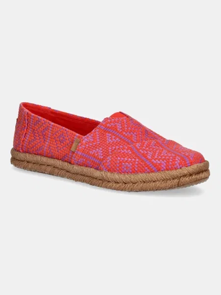 Espadrile Toms DIAMOND GLOBAL rdeča