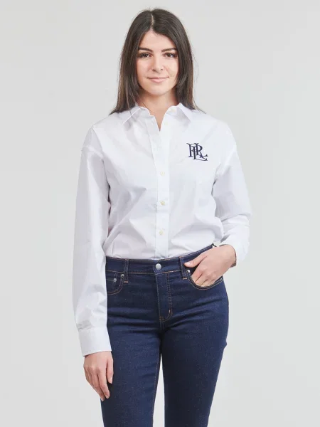 Dlouho košile Lauren Ralph Lauren s dlouhými rukávy bílá