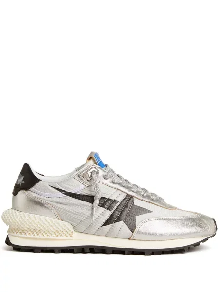 Sneakerși Golden Goose cu șireturi cu imagine din dantelă auriu