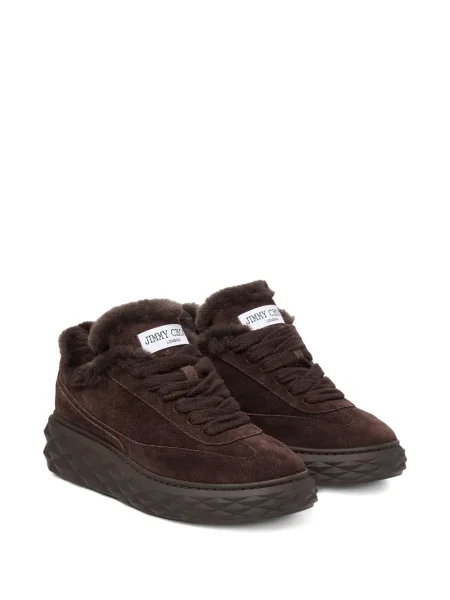 Sneakerși Jimmy Choo din piele de căprioară maro