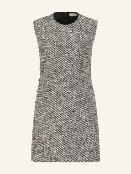 Versace Sukienka Z Tkaniny Bouclé schwarz biała