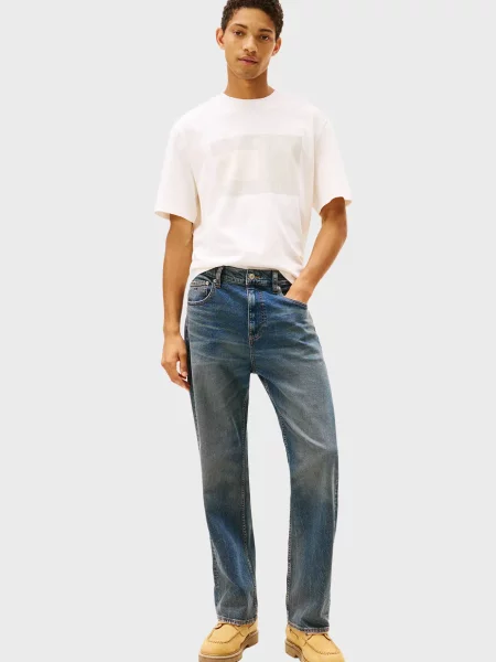 Футболка Tommy Jeans с потертостями белая