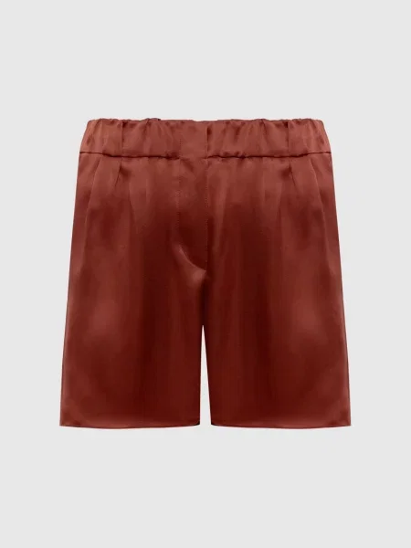 Шорти із шовку Brunello Cucinelli коричневі