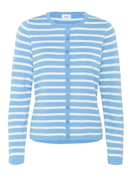 SAINT TROPEZ Kardigan světlemodrá bílá