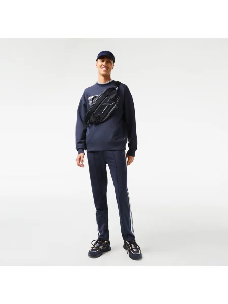 Lacoste Spodnie Dresowe O Regularnym Kroju Piqué niebieskie