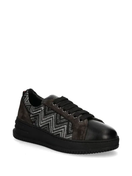 Sneakerși Missoni din piele de căprioară negru