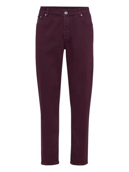 Džíny Brunello Cucinelli červené