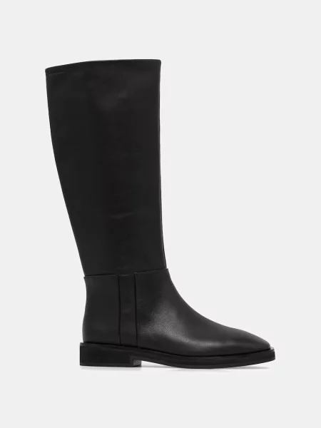 Calvin Klein kozaki skórzane FORMAL UTK BOOT LTH na płaskim brązowy