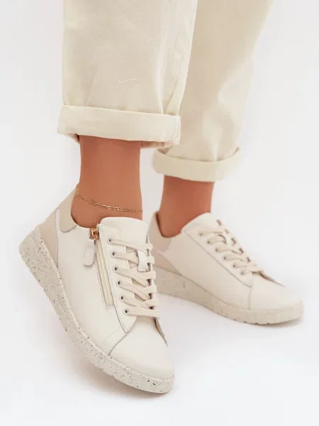 Kožené mokasíny Evento béžové