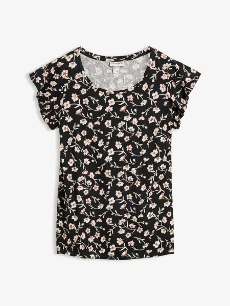 T-shirt z mieszanki czarna
