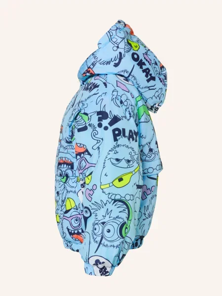 Billieblush Bunda tmavě / neonově zelená / tmavě modrá