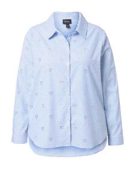 Ulla Popken Bluză azuriu alb