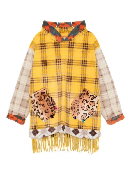 Geacă Penultimate în carouri galben