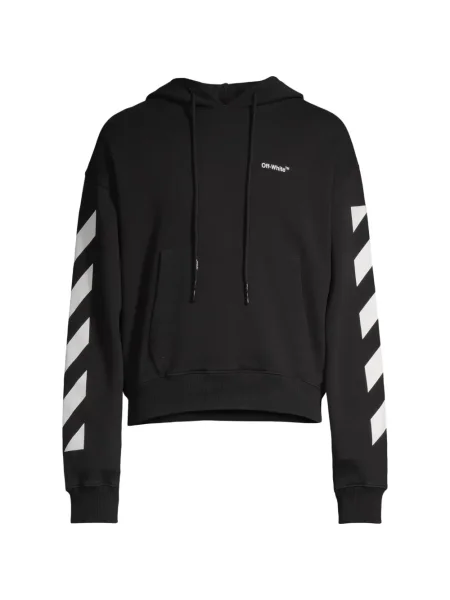 Hanorac cu glugă Off-white cu dungi alb
