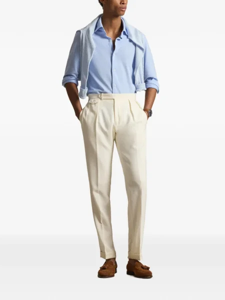 Czapka z daszkiem Polo Ralph Lauren w kratkę z twillu biznesowa niebieska