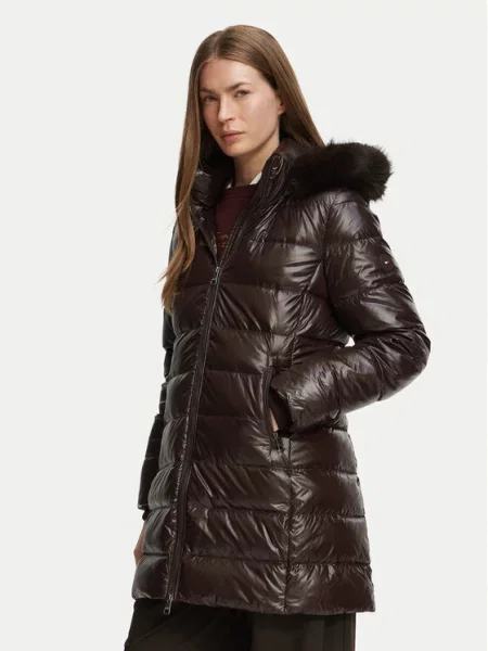 TOMMY HILFIGER Žieminis paltas šokolado ruda