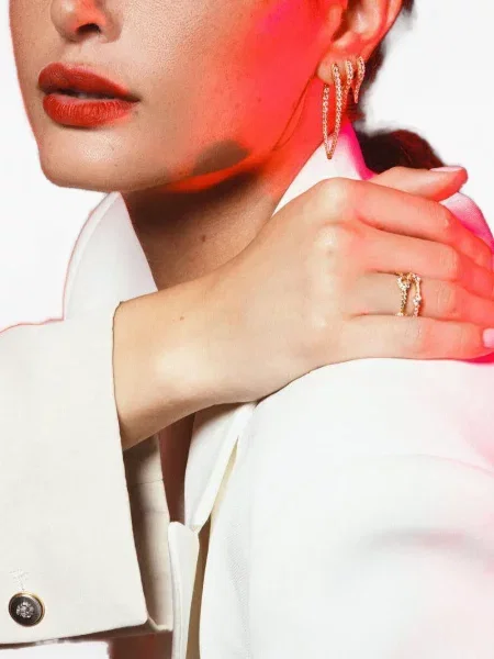 Diamant cercei Melissa Kaye galben