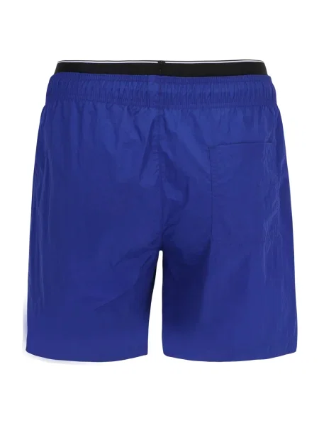 Pánske plavecké šortky Calvin Klein Medium Double WB midnight lagoon biela
