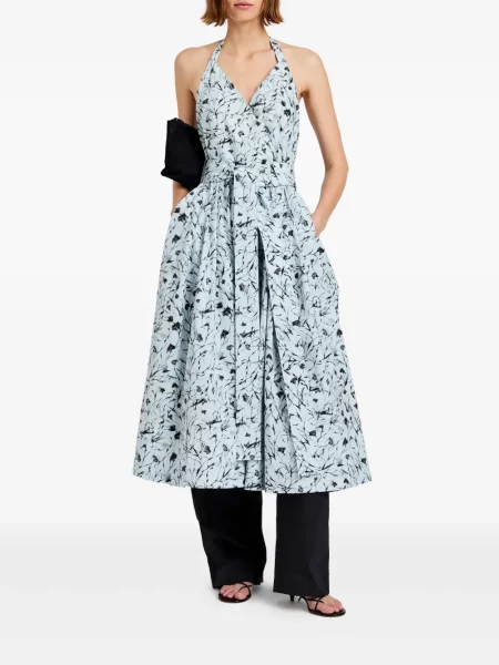 Костюм миди рокля Proenza Schouler White Label до коляното бяло