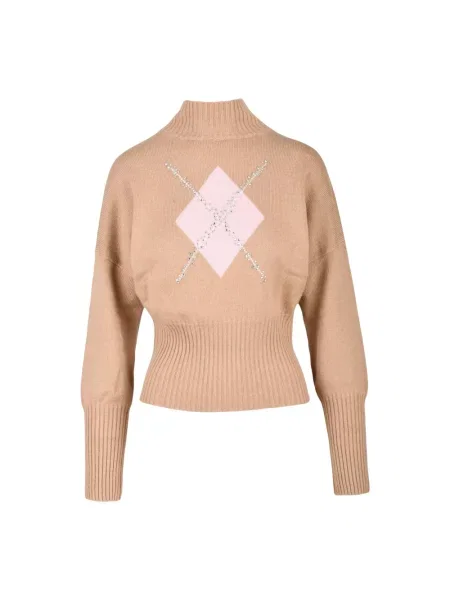 Sweter Max Mara Studio z kaszmiru beżowy