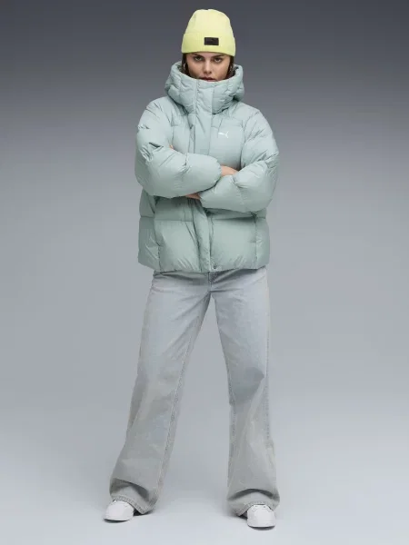 Зимова куртка PUMA HOODED DOWN перероблений блакитний