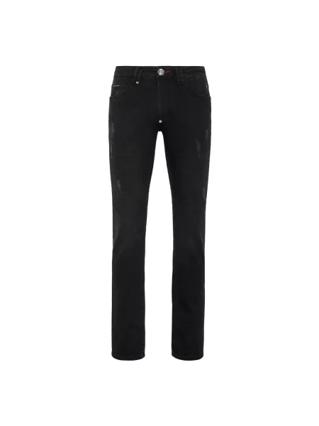 Jeansy straight leg Philipp Plein czarne