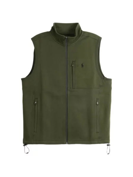 Geacă Polo Ralph Lauren cu broderie din fleece negru
