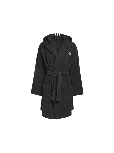 Kapucnis fürdőköpeny Adidas fekete