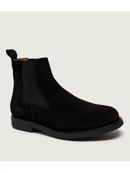 BOSS BLACK Ghete chelsea Kope_Cheb_sdd | piele întoarsă negru