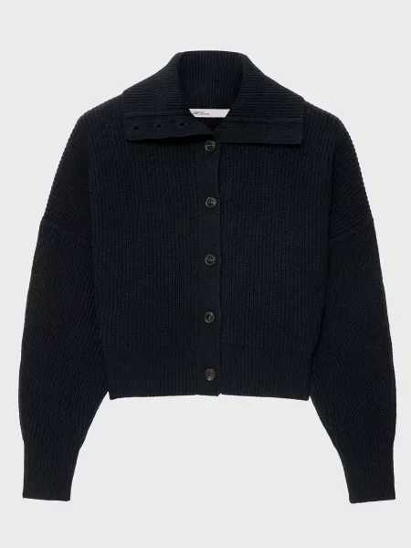 Вовняний кардиган Allsaints синій