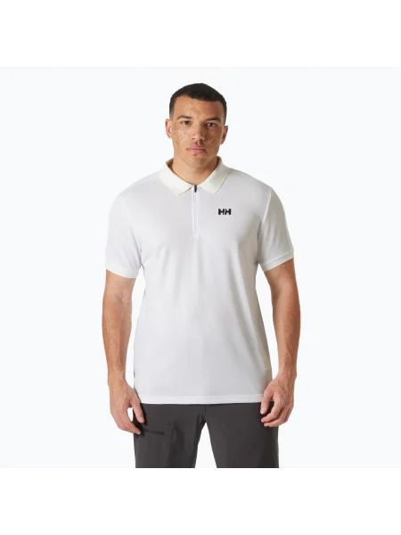 Tricou polo pentru bărbați Helly Hansen Hp Zip Polo white alb