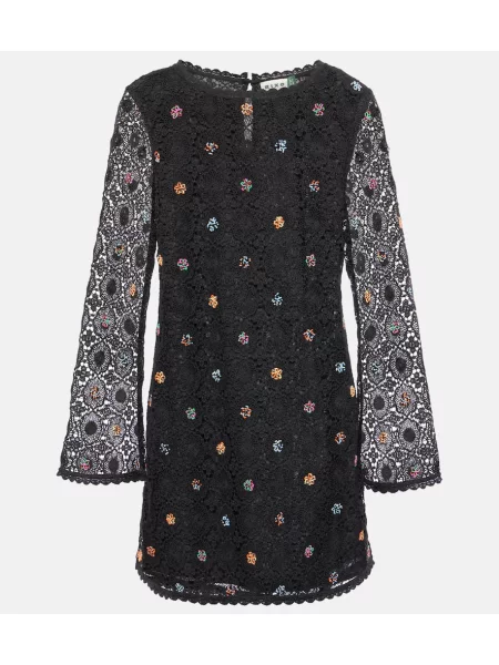 Mała sukienka mini Rixo z koralikami garniturowa czarna