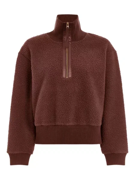 Hanorac din fleece Varley din fleece de jumătate de fermoar roșu