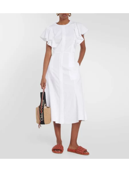 Geantă Chloé din piele bej
