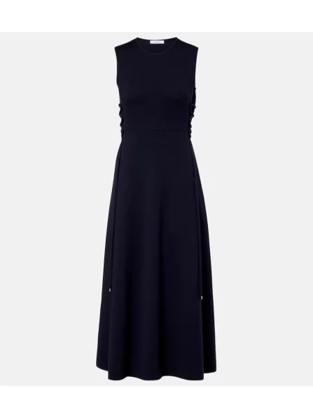 Rochie midi Max Mara de lână până la genunchi de costum albastru