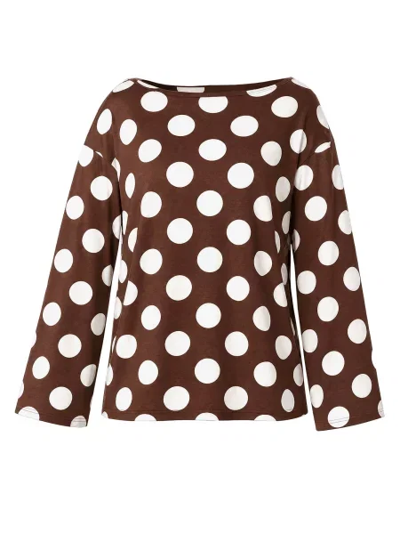 Imily Bela Tricou maro alb