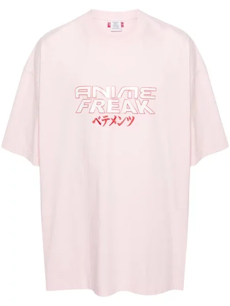 Tricou Vetements cu imagine roz