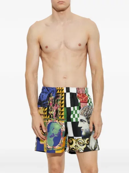 Slip de baie Versace negru