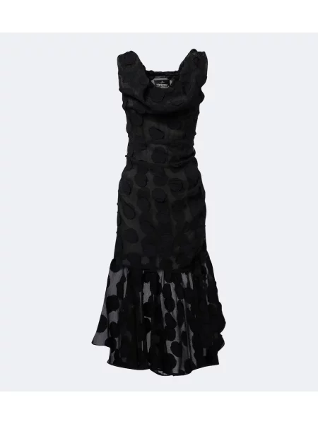 Rochie midi Vivienne Westwood cu volane drapată negru