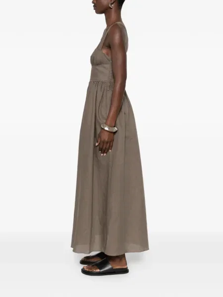 Rochie maxi Matteau de costum maro