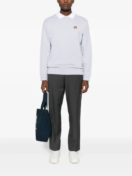 Hanorac crewneck Maison Kitsune gri